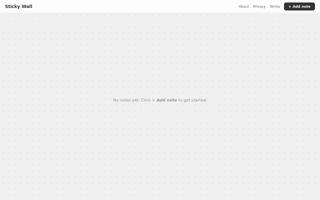 StickyWall – visual notes with no signup or cloud