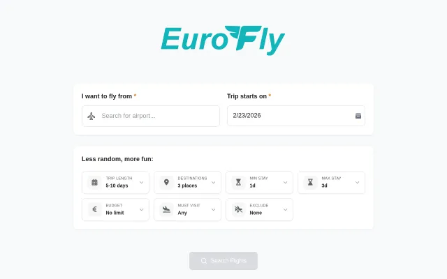 Built a tool that generates cheap multi-city flights in Europe