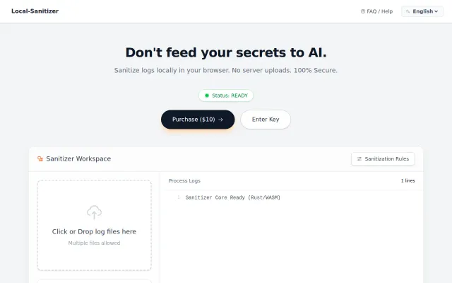 Local-Sanitizer – Mask PII in 10GB+ Logs Locally Using Rust and WASM