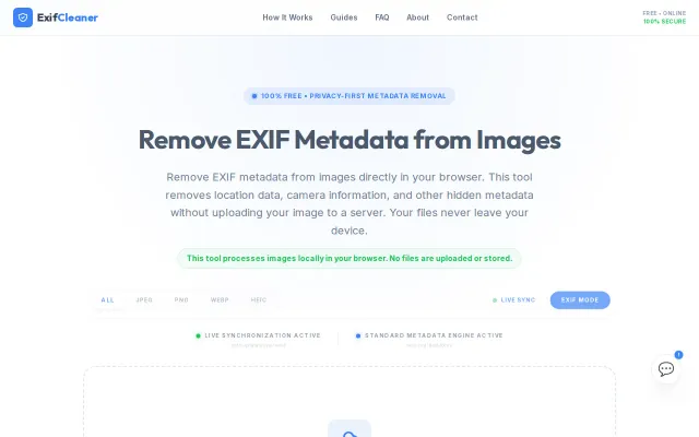 EXIF Cleaner – Remove image metadata directly in the browser