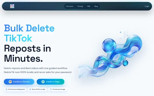 DeleteTik – Bulk delete TikTok reposts