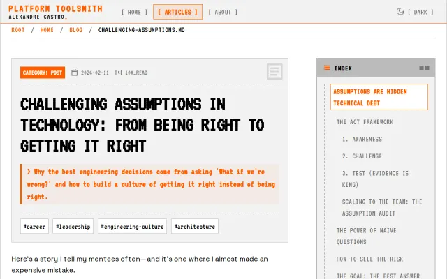 How to challenge technical assumptions before they cost you