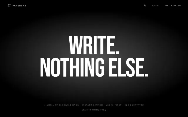 PaperLab – Markdown editor that deliberately does less