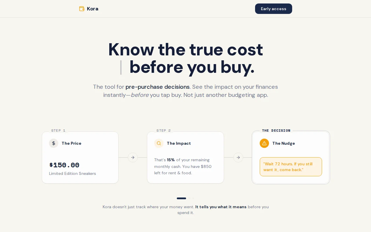 TryKora – Know before you spend