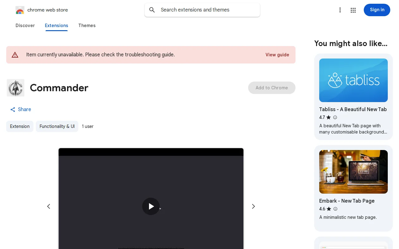 Commander, an opinionated yet powerful new tab page