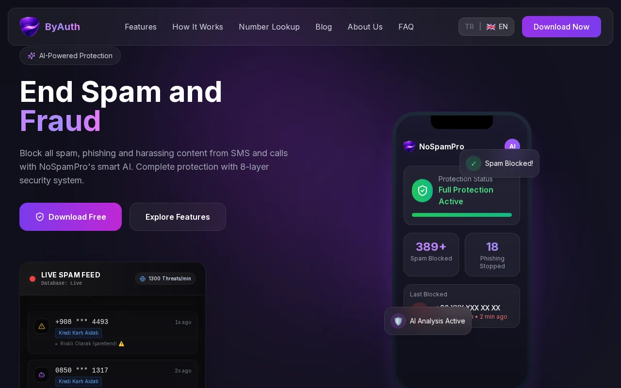 NoSpamPro – AI Spam Blocker for Android (Privacy-First)