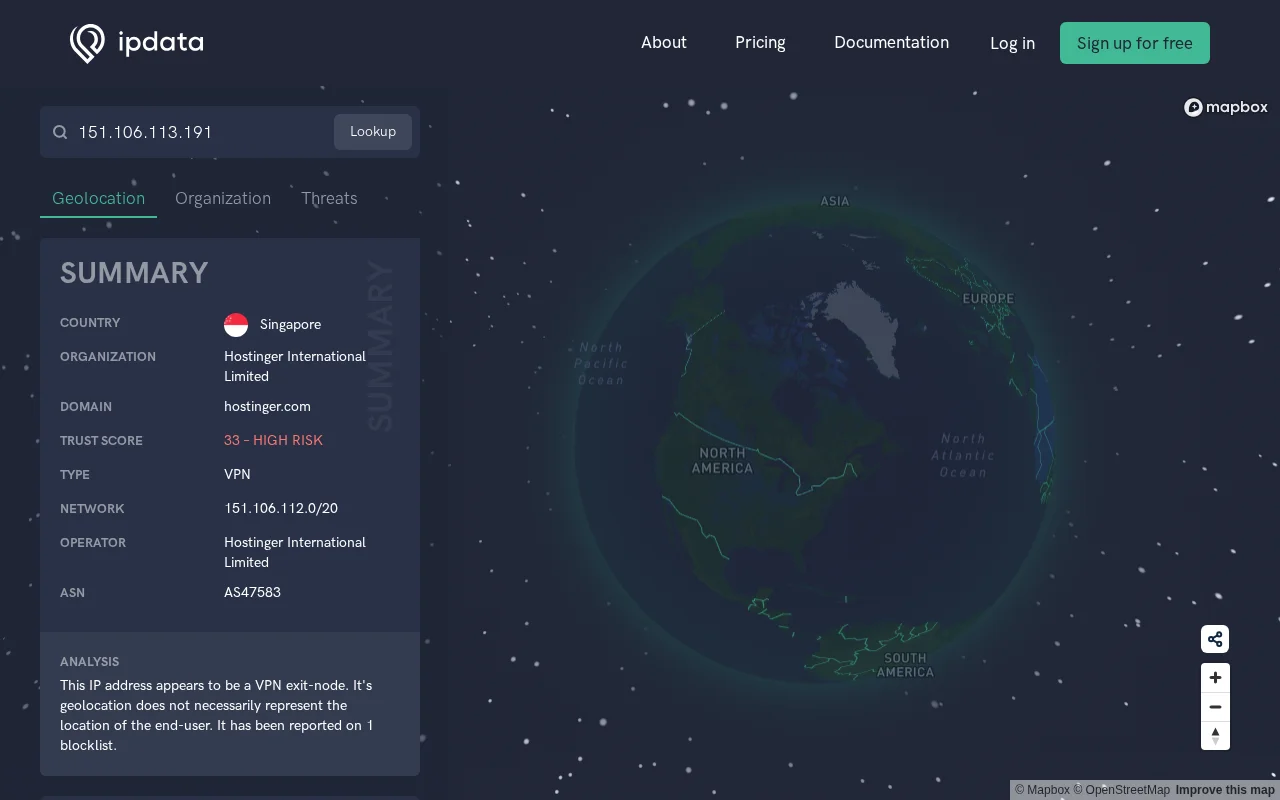 Browse any IP address like a profile page
