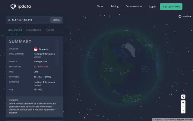 Browse any IP address like a profile page