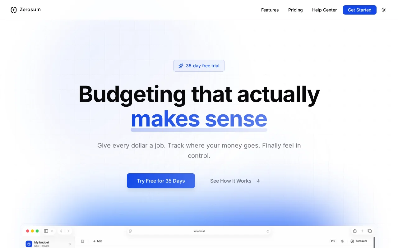 ZeroSum – Zero-base budgeting $40/yr(Got tired of paying $109 for YNAB)