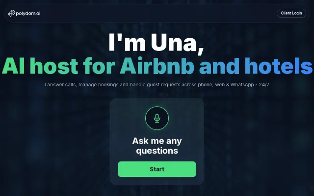 An AI agent covering all first-line hotel and Airbnb communications