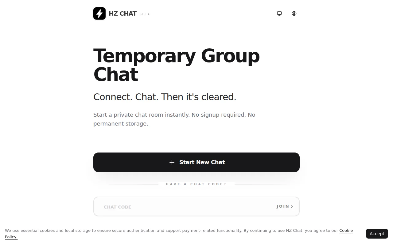 HZ Chat – A simple session-based chat tool