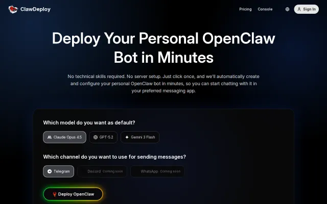 ClawDeploy – OpenClaw deployment for non-technical users
