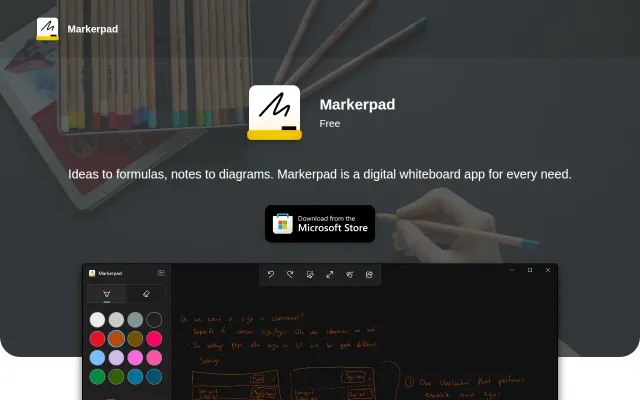 A simple, high performance, offline whiteboard app