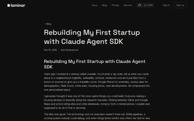 Rebuilding My First Startup with Claude Agent SDK