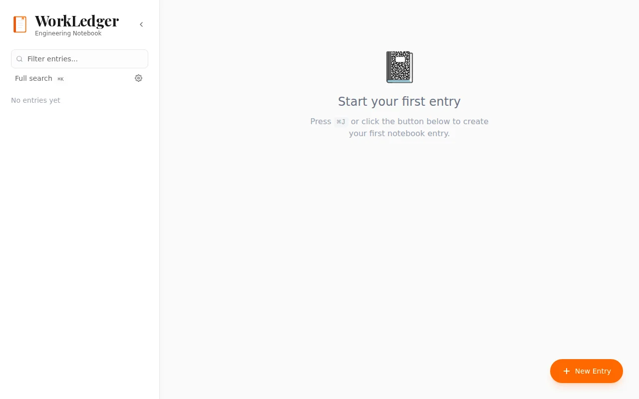 Workledger – Your offline first engineering notebook