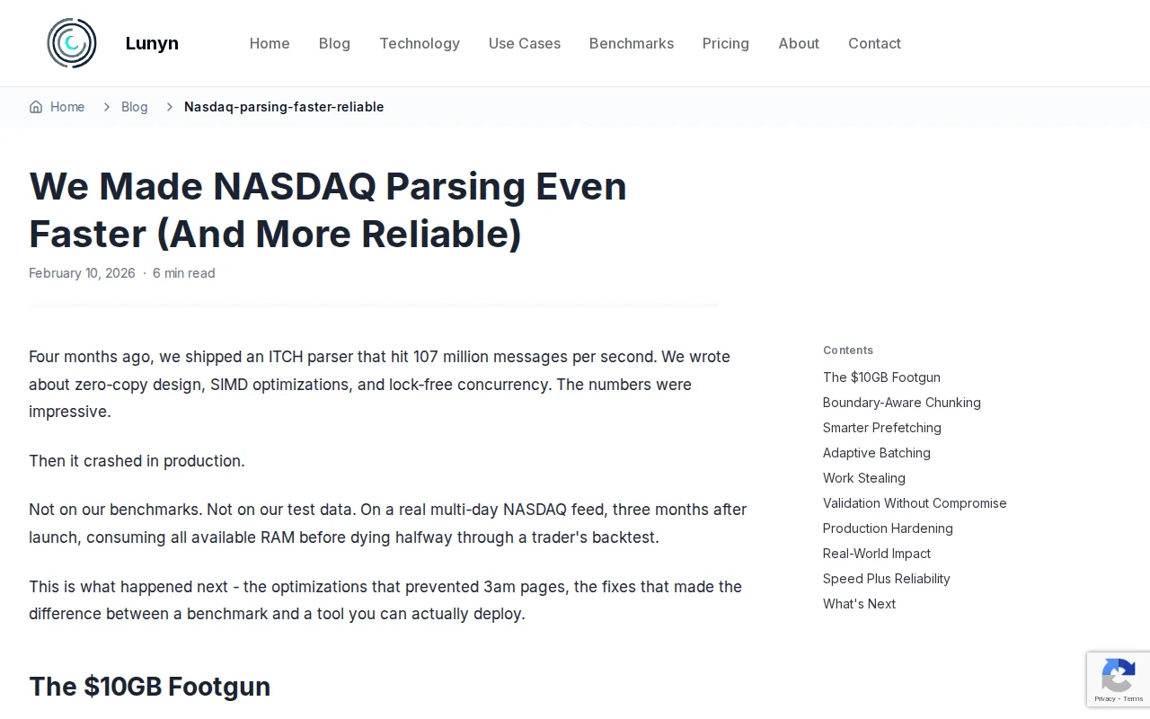 We Made Nasdaq Parsing Even Faster (and More Reliable)
