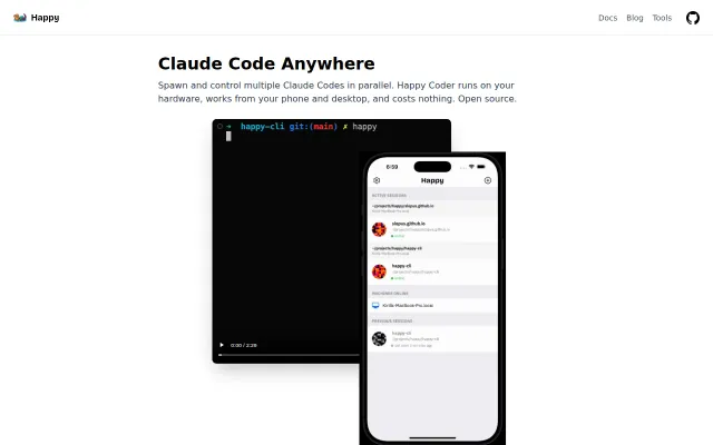 Happy Coder – Run Claude Code and Codex from Anywhere