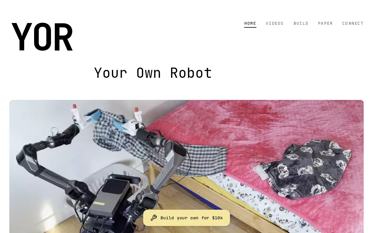 YOR – open-source bimanual mobile robot for <$10k