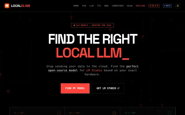 LocalClaw – Find the right local LLM for your exact hardware