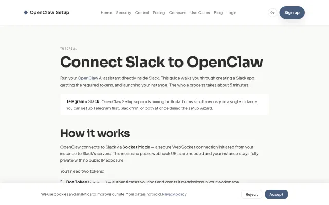 Connect Slack to Your OpenClaw – Tutorial and Hosting
