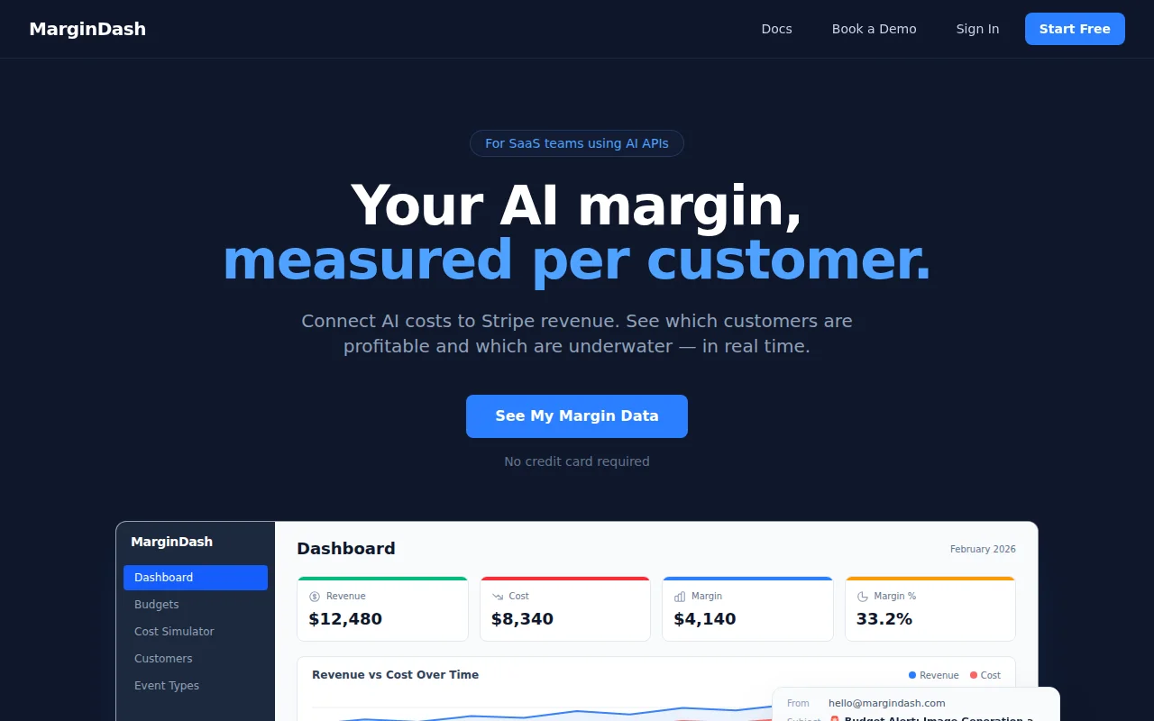MarginDash – See which AI customers are profitable