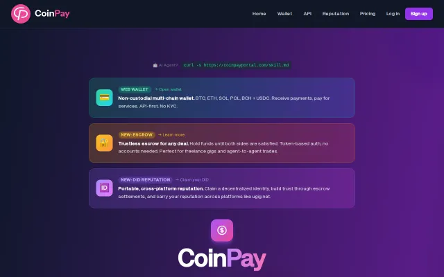 DID reputation management on coinpay's site for agents and humans alike