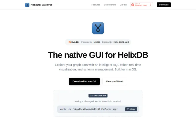 Native macOS GUI for HelixDB graph database