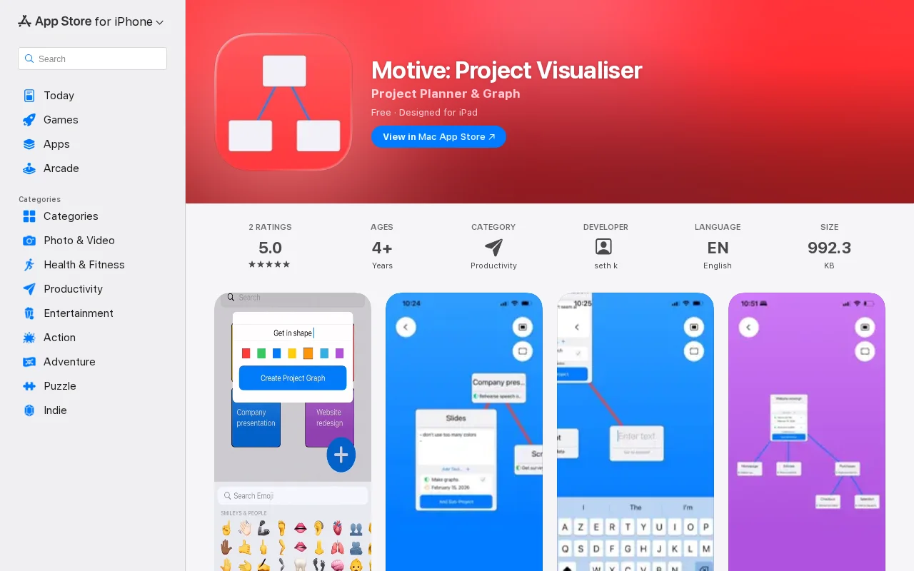 Create a clean tree graph of your projects with my App on iOS