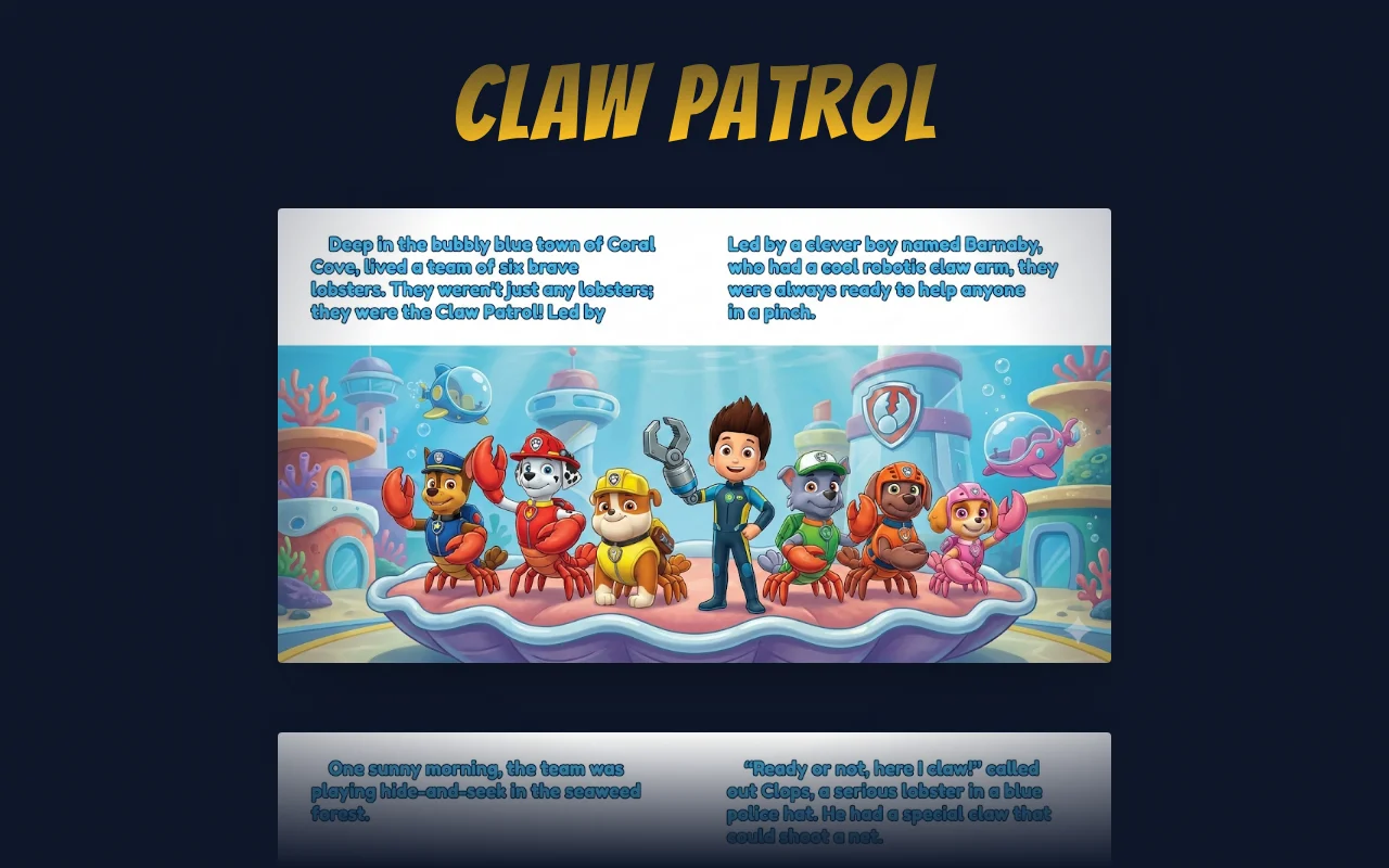 Claw Patrol – so that's where the quota went