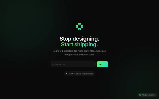 Clovr – Generate structured Next.js front ends from a prompt