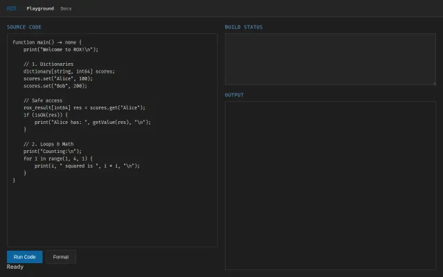 ROX – a minimal language with explicit errors and no magic