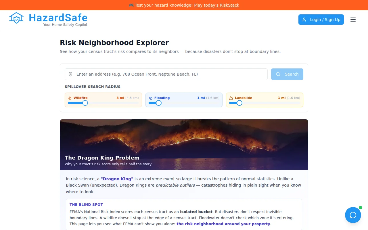 Modeling "Dragon King" wildfire events with 5-mile frontier effects