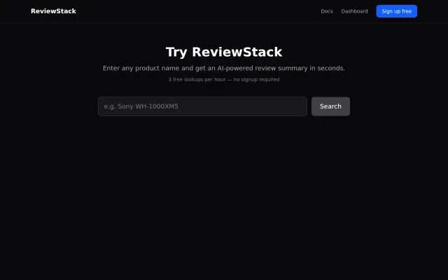 ReviewStack – API that aggregates reviews from YouTube and Reddit