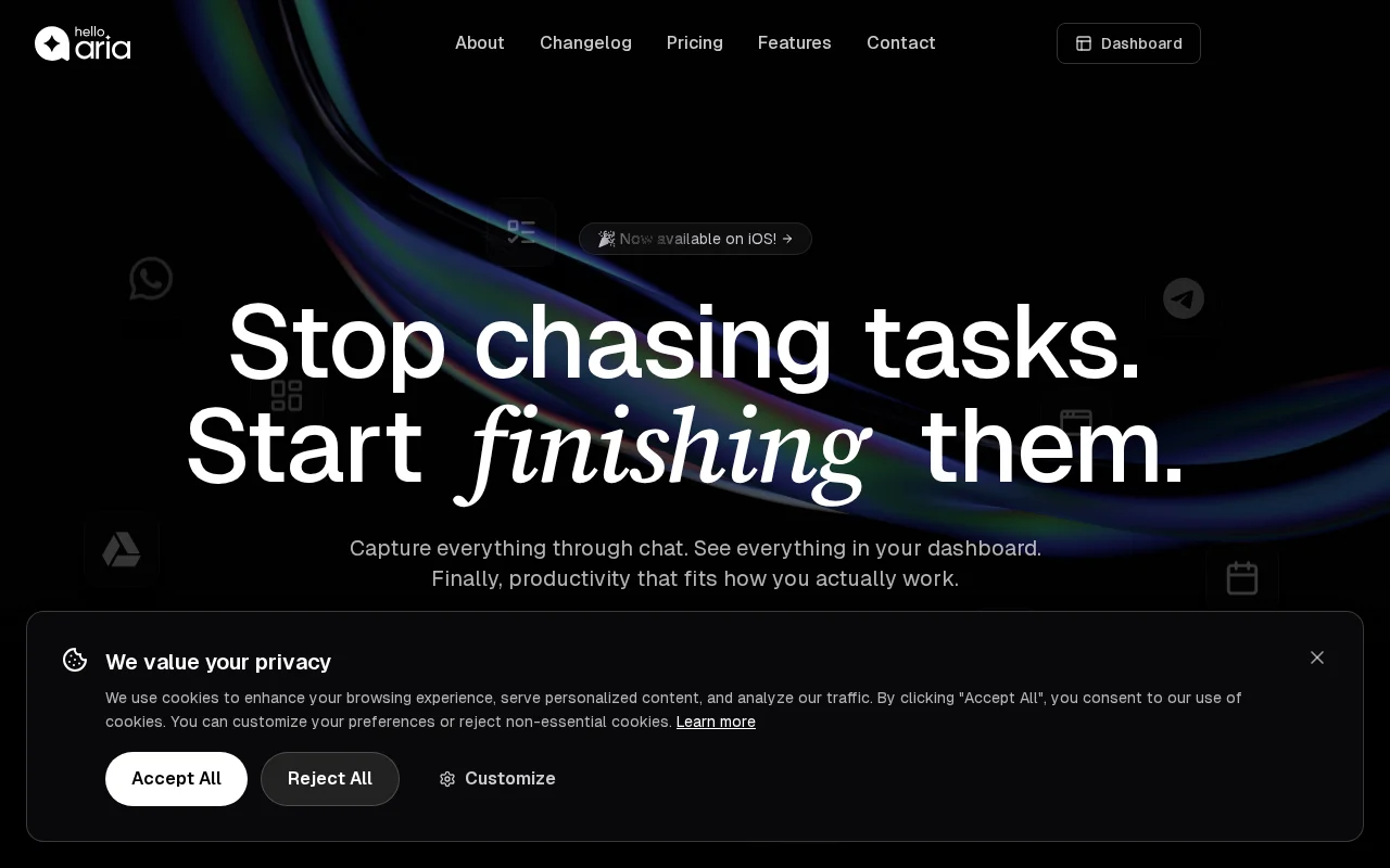 HelloAria – AI task manager where you talk instead of type