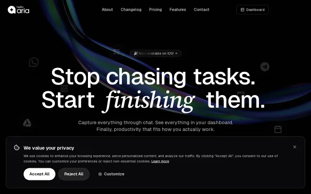 HelloAria – AI task manager where you talk instead of type
