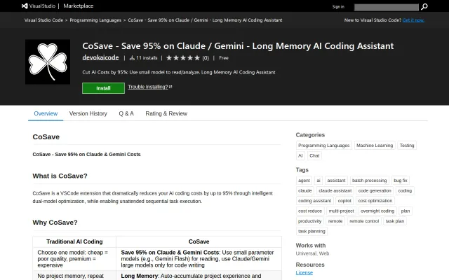 Long Mem code agent cut 95% costs for Claude with small model reading