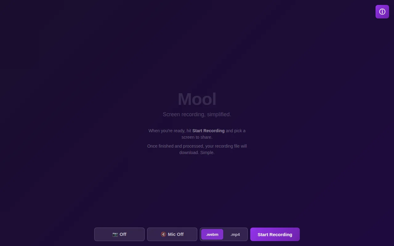 Mool (Loom clone). Free, offline-only, no signup