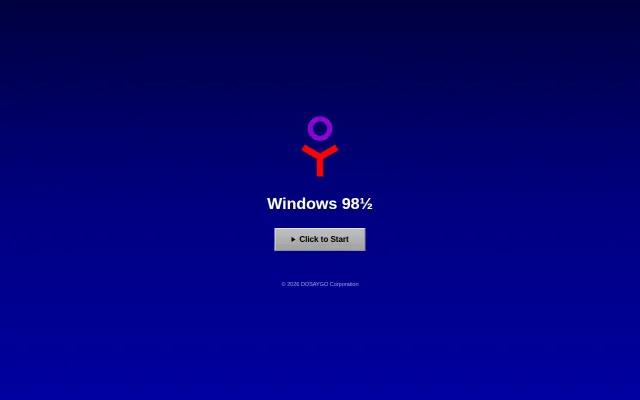 Windows 98½ – fake desktop, real Internet