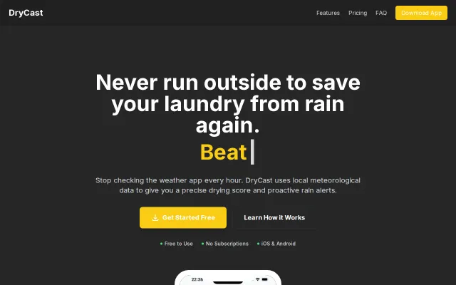 DryCast – Never run outside to save your laundry from rain again