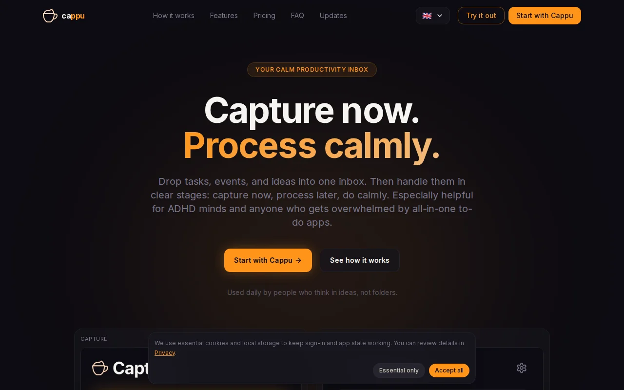 Cappu – ADHD'er take on a different task manager