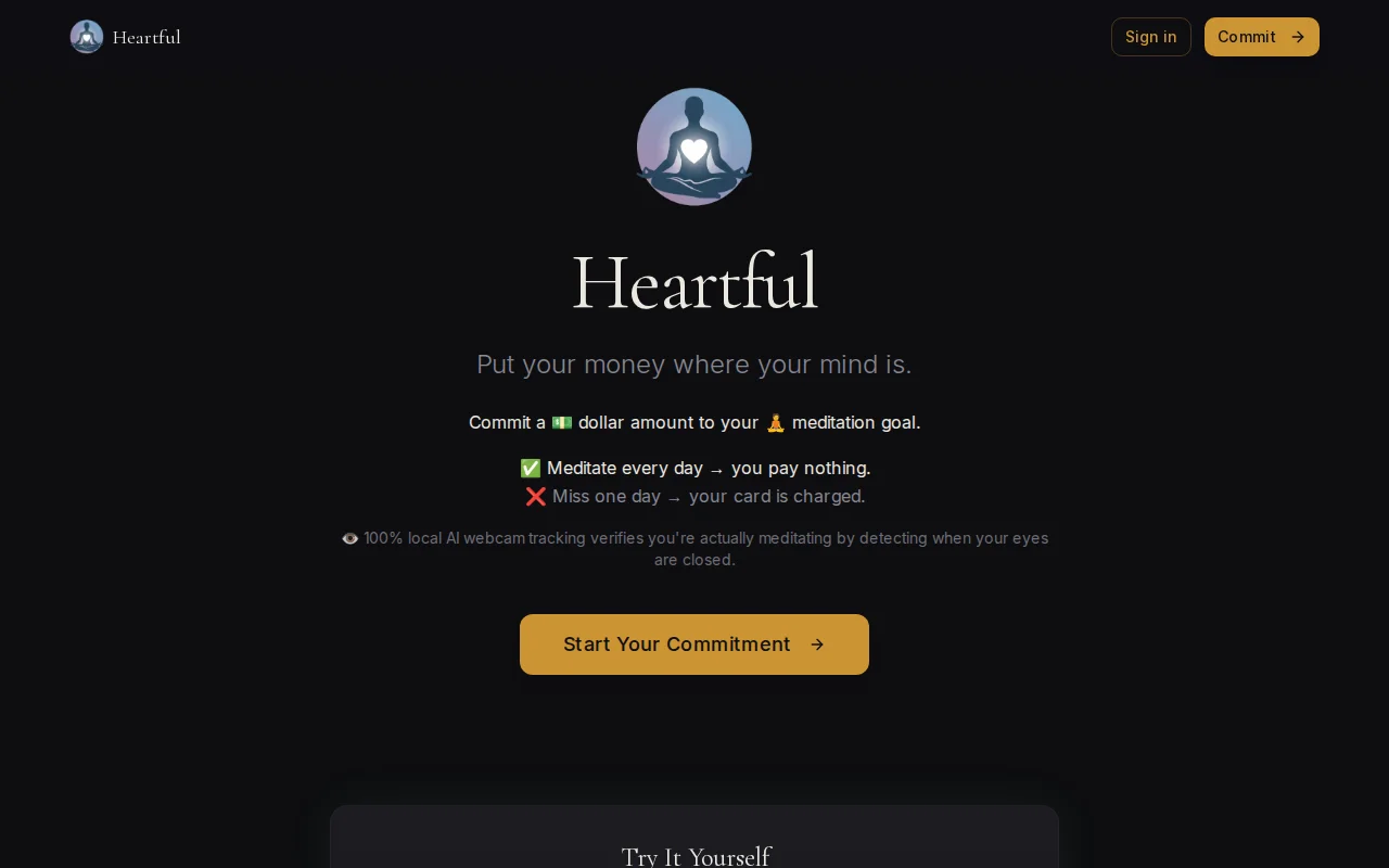 Webcam eye-tracking to verify meditation, with money on the line