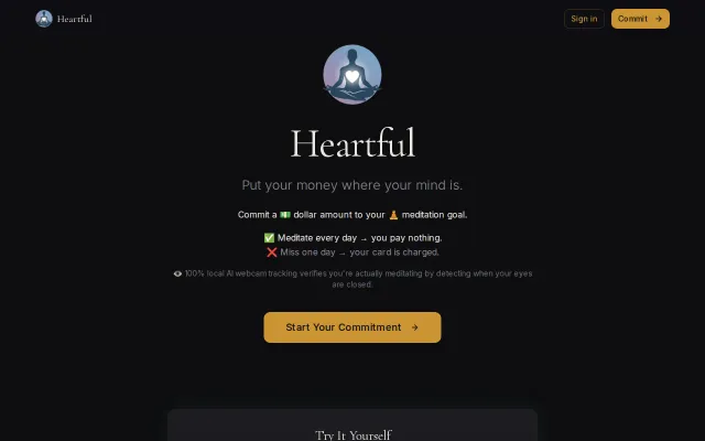 Webcam eye-tracking to verify meditation, with money on the line