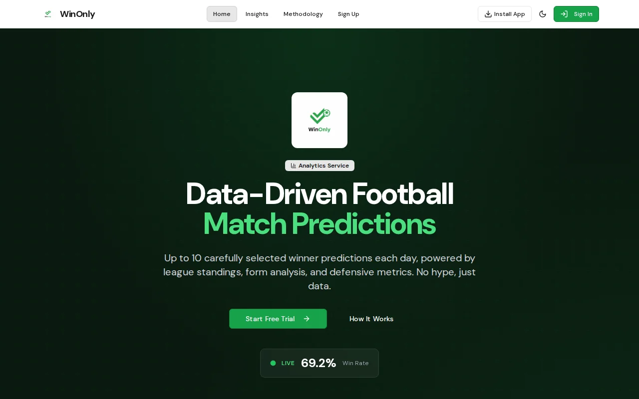 WinOnly – A transparent, rule-based football match prediction engine