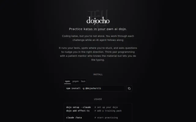 Dojocho – Shadcn for Coding Katas