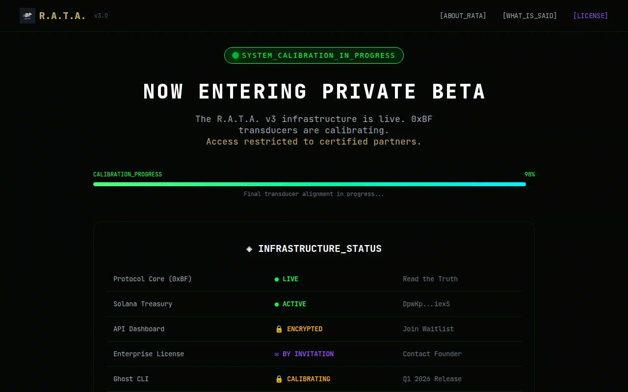 R.A.T.A. v3 – Sub-Atomic Information Density on Solana"