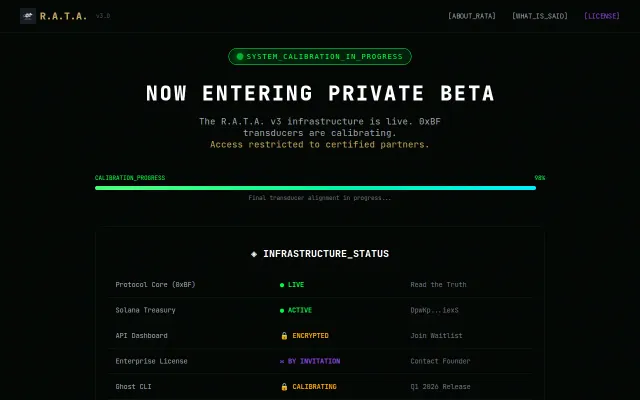 R.A.T.A. v3 – Sub-Atomic Information Density on Solana"