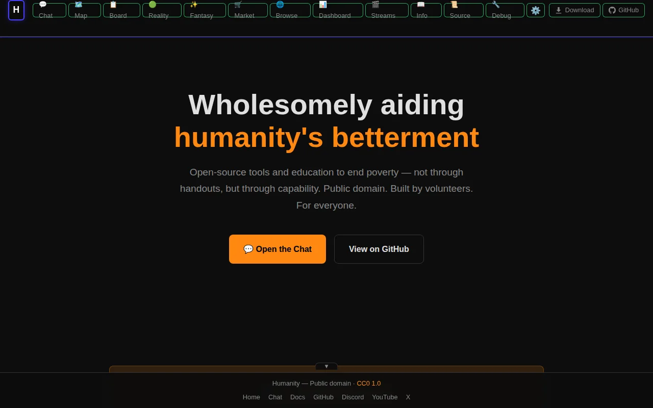 United Humanity: FOSS, federated tools to end poverty via capability