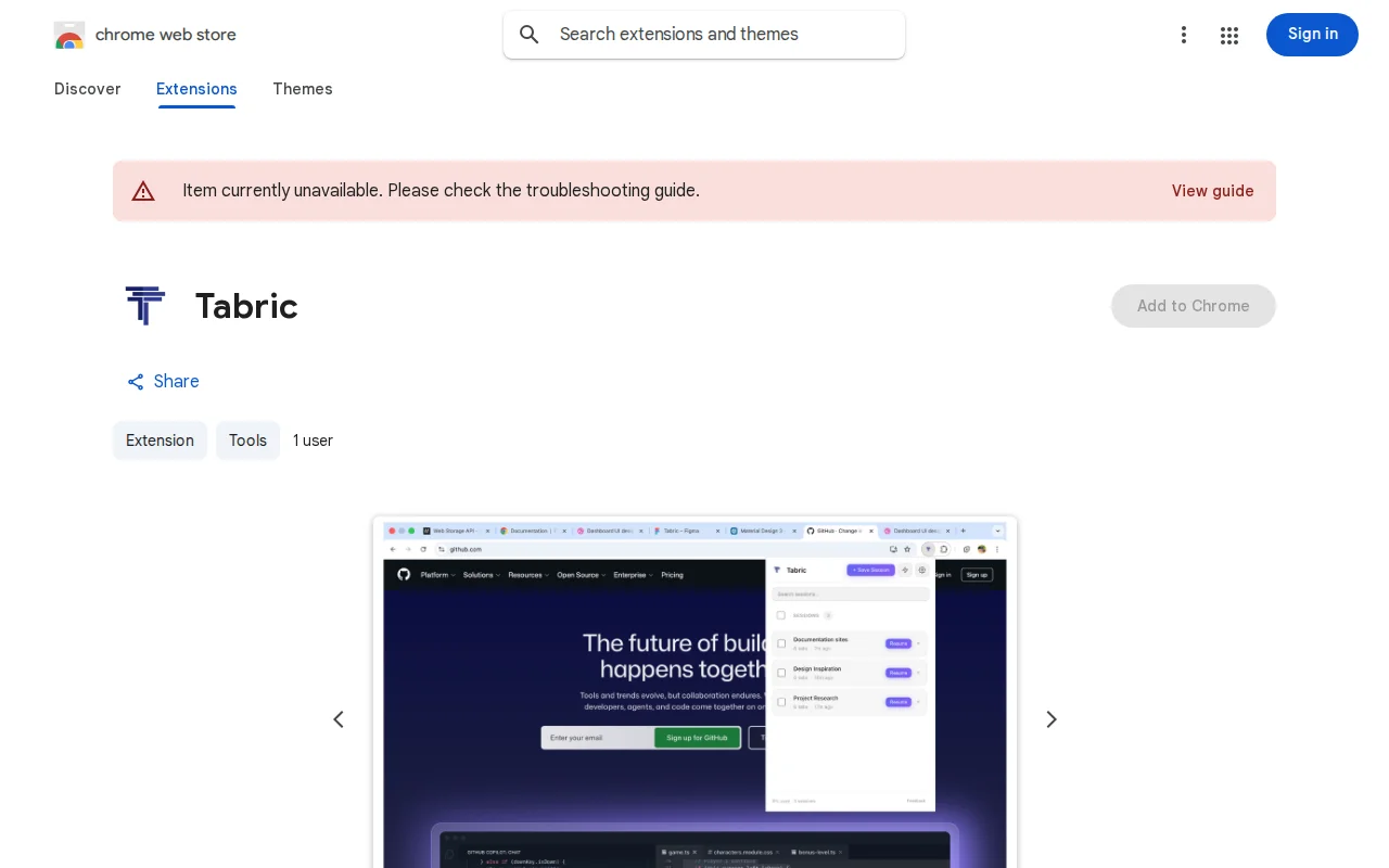 Tabric – save tab sessions with notes and restore in one click