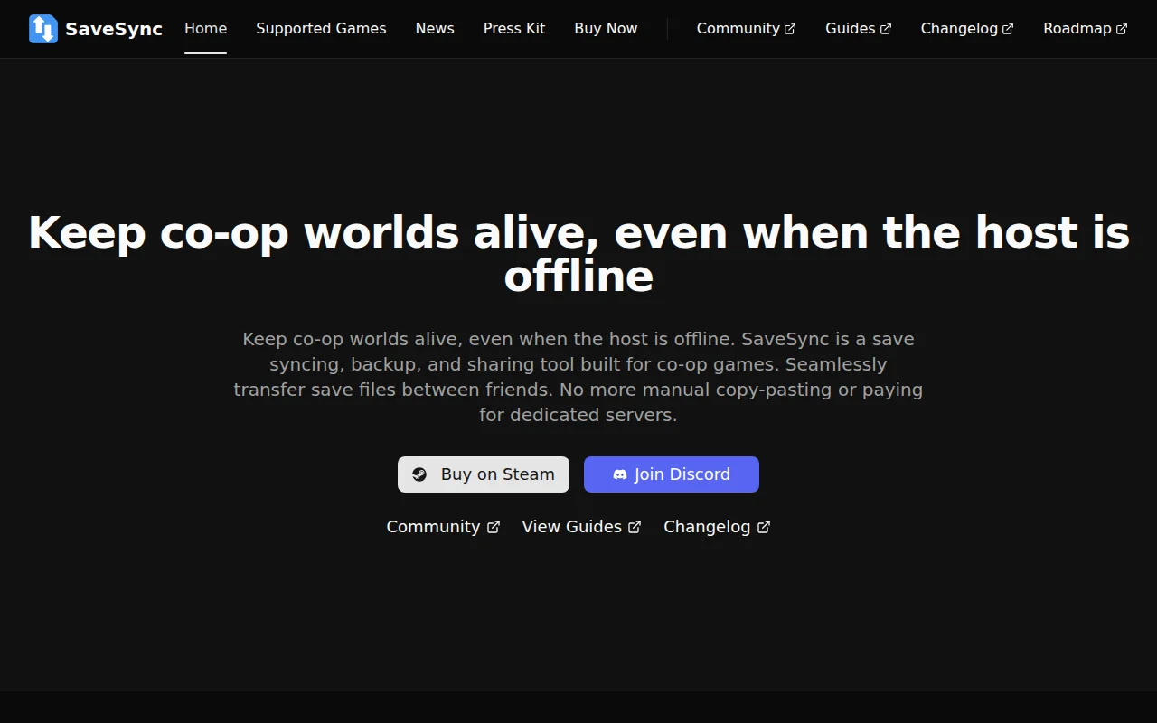 SaveSync – A co-op save sync tool that uses Steam Workshop as a CDN