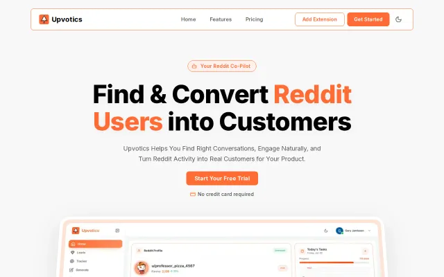 Upvotics – Track Reddit conversations where people need your product